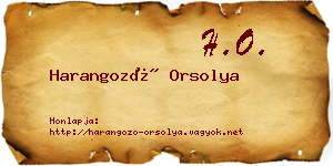 Harangozó Orsolya névjegykártya